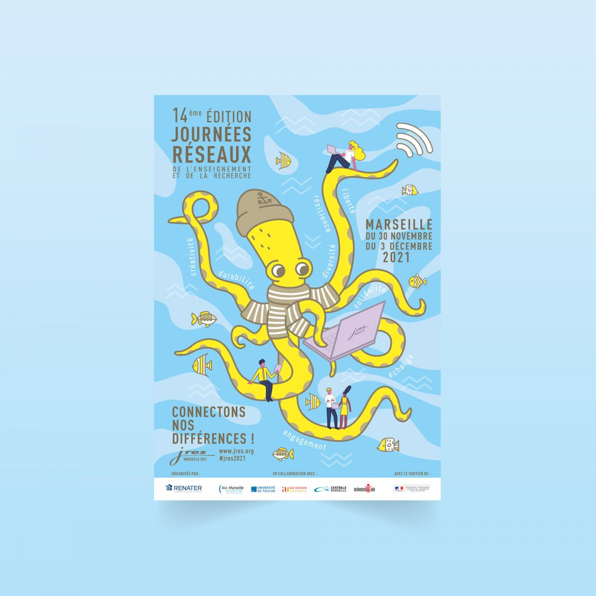 Affiche journée réseaux de l'enseignement et de la recherche